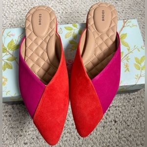 Birdies “The Swan” Suede Flats - fruit punch